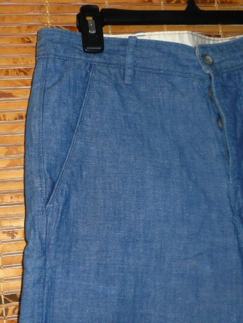 Men's Levi's Shorts Blue Chambray Flat Front Button Fly Shorts *Tag Size: W30